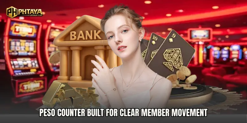 Peso counter built for clear member movement